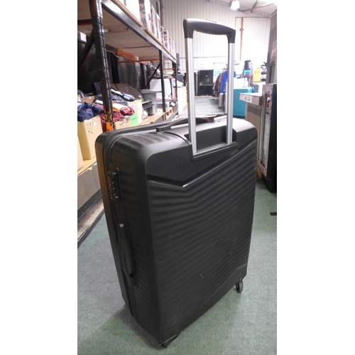 3437 - American Tourister Jetdriver Large Black Spinner Hardside Suitcase (320-8) *This lot is subject to V... 