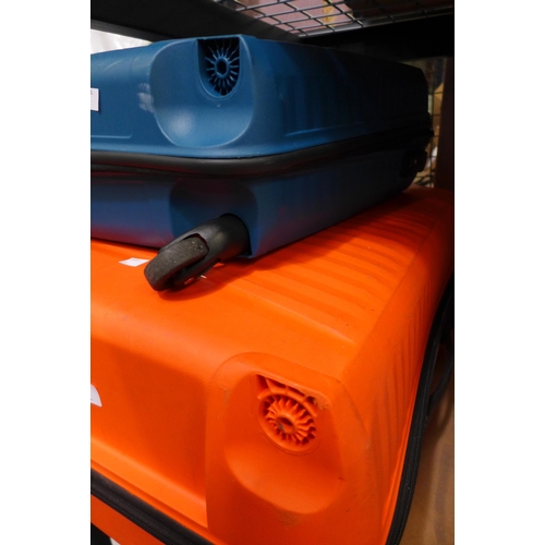 3459 - Two American Tourister Jetdriver Spinner Hardside Suitcases (both missing one wheel) (320-140) *This... 