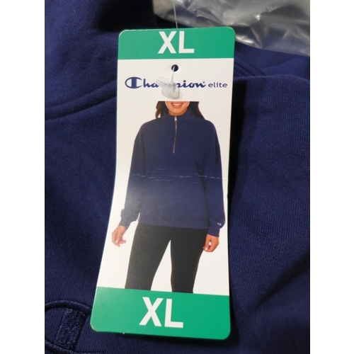 3249 - Quantity of women's Champion Elite blue 1/2 zip pullovers - size XL * this lot is subject to VAT