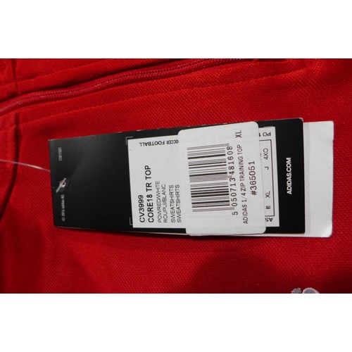 3234 - Quantity of Men's Red Adidas 1/4 zip training tops - mainly size: XL  *This lot is subject to VAT