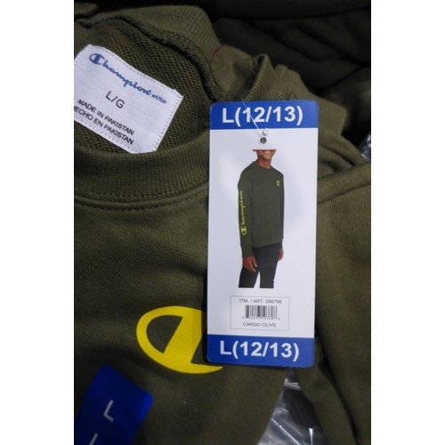 3231 - Quantity of Boy's/ Youth Champion Elite 'Cargo Olive' jumpers - mixed sizes *This lot is subject to ... 