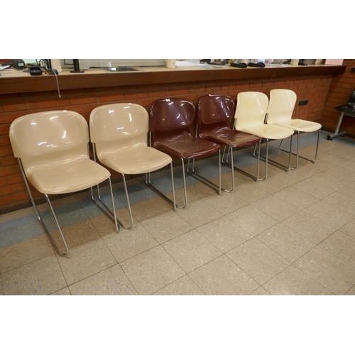 112 - A set of six West German Gerd Lange chrome and Perspex chairs, model Drabert SM400K