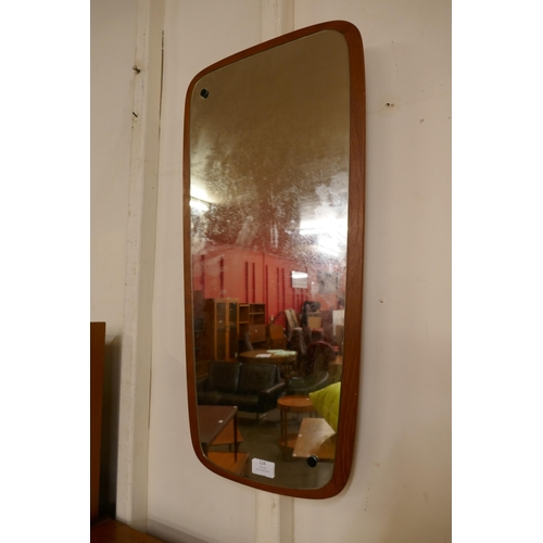 124 - A teak framed mirror