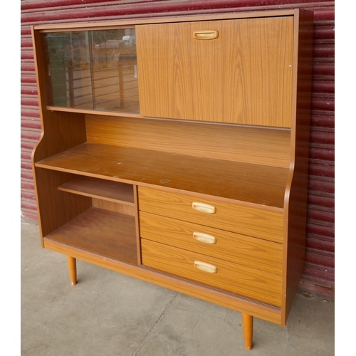 142 - A simulated teak highboard