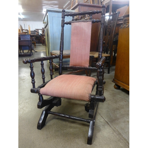 283 - An American beech child's rocking chair