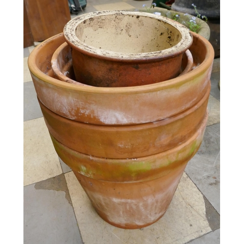 364 - Seven terracotta plant pots