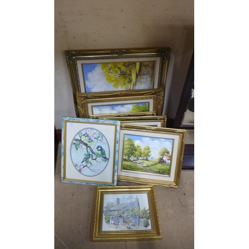 429 - Assorted prints and pictures, framed