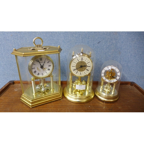 434 - An Ingersoll anniversary clock and two others