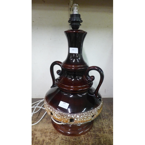 436 - A West German style table lamp base