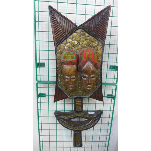 444 - A carved African mask