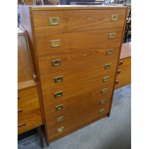 67 - A Danish teak chest of drawers