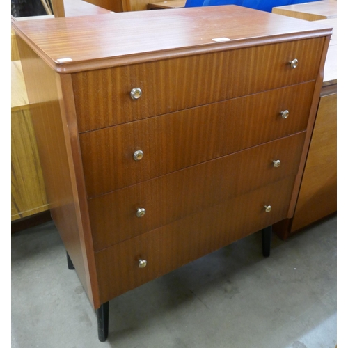 77 - A teak chest of drawers