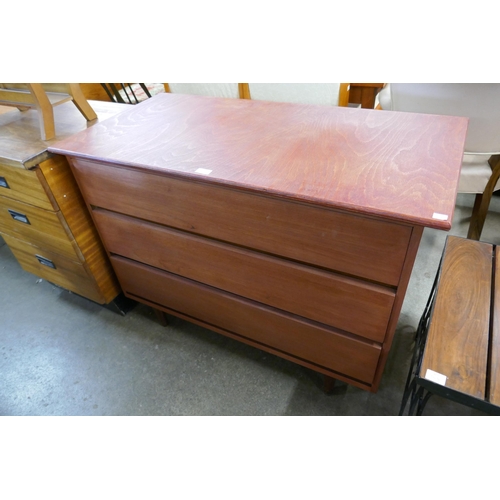 92 - A teak chest of drawers