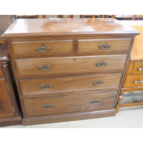 245 - An Edward VII walnut chest of drawers