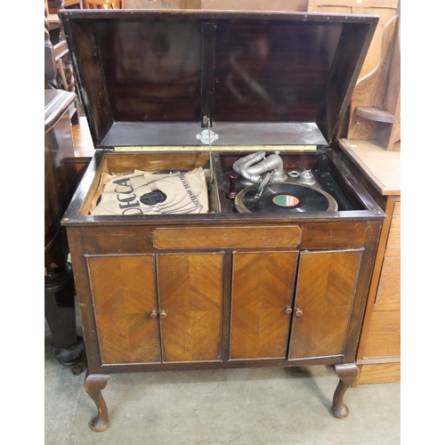 267 - A Gilbert mahogany cased record cabinet