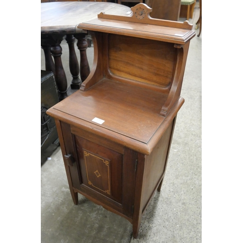 279 - An Edward VII inlaid walnut pot cupboard