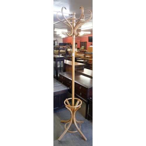 293 - A beech bentwood coatstand