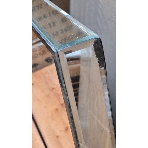 1542 - A square box mirror - slight damage - 80cm