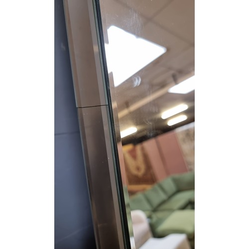 1542 - A square box mirror - slight damage - 80cm