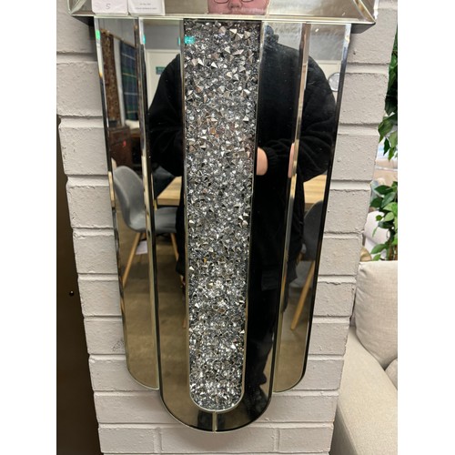 1312 - A crushed diamond mirror pendulum wall clock