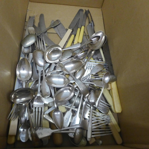 1094 - A plated dish, flatware, a chrome pot, china, etc. **PLEASE NOTE THIS LOT IS NOT ELIGIBLE FOR IN-HOU... 