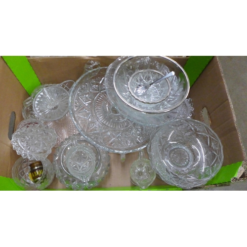 1098 - Four boxes of mixed crystal and glass, many bowls, vases, dishes, etc. **PLEASE NOTE THIS LOT IS NOT... 