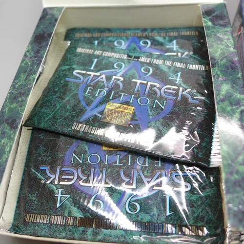 608 - Twenty sealed packs of 1994 Star Trek Edition Sky Box Monster Series and twenty-seven sealed packs o... 