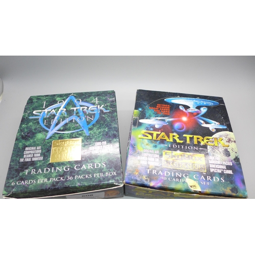 608 - Twenty sealed packs of 1994 Star Trek Edition Sky Box Monster Series and twenty-seven sealed packs o... 