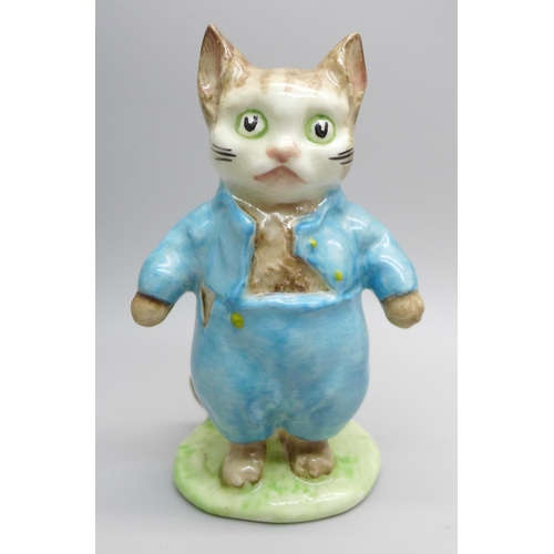 609 - A Beatrix Potter Anna Maria figure with gold backstamp and Tom Kitten figure