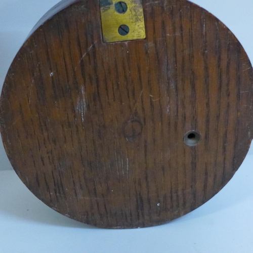 631 - A Victorian oak cased barometer marked Negretti & Zambra, London