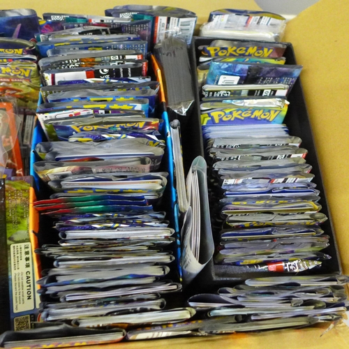 683 - A box of English and Japanese Pokemon Evolutions packs, opened plus Chinese and Korean