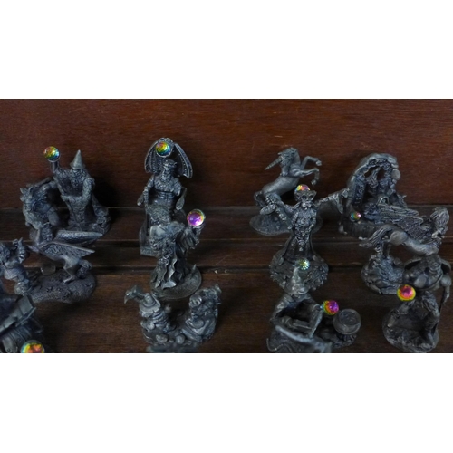 685 - The Magic of The Crystal pewter figures (24)