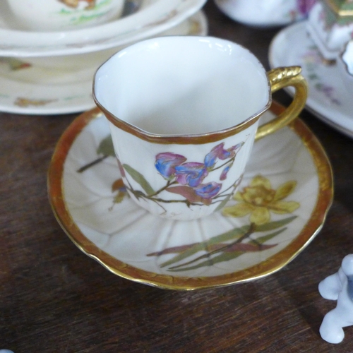 686 - Royal Doulton Bunnykins bowl, dish, plate and mug, Spode, Wedgwood, Royal Copenhagen and Royal Worce... 