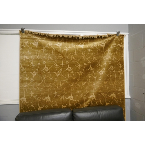 A gold ground Cashmere carpet with unique all over pattern, 300 x 200cm