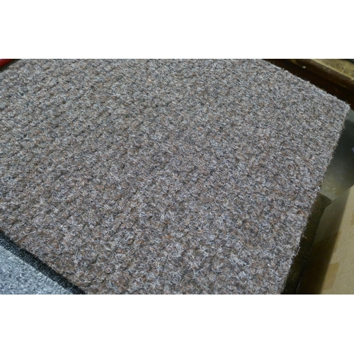 2348 - A large quantity of brown and grey 50cm x 50cm square carpet tiles