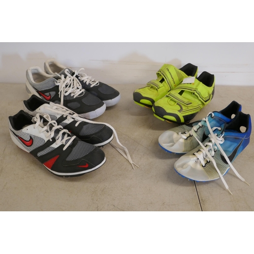 Two pairs of Nike Bowerman series size UK 11.5 men s Track and Field sports footwear a pair of Nike