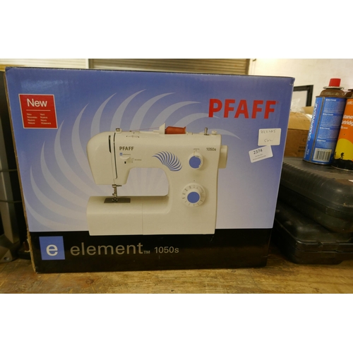 2374 - A PFAFF element 1050S sewing machine in a box