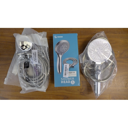 2282 - A box of 45 assorted shower heads and 30 assorted shower hoses