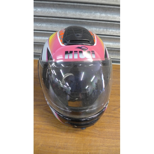 2288 - A Kiwi K.System motorcycle helmet and an OGK Aeroblade motorcycle helmet