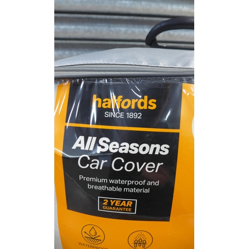 2291 - A Halfords All Seasons waterproof and breathable car cover - size L