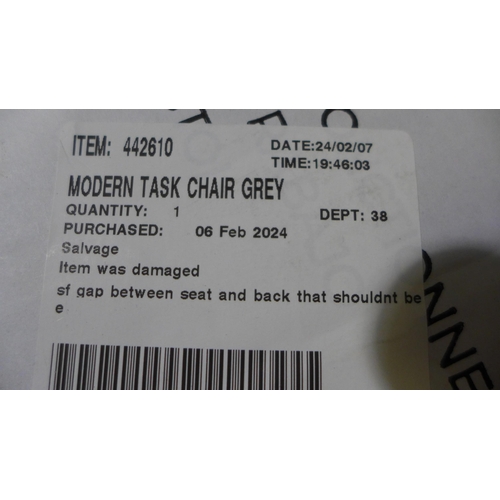 3017 - True Innovations Modern Grey Task Chair  (321-16) *This lot is subject to VAT