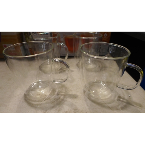 3046 - 4 x Mesa Double Wall Mugs (321-286) *This lot is subject to VAT