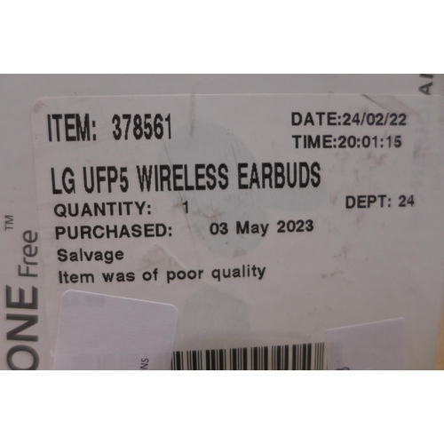 3111 - LG Tone Free Up5 Wireless Earbuds (321-241) *This lot is subject to VAT