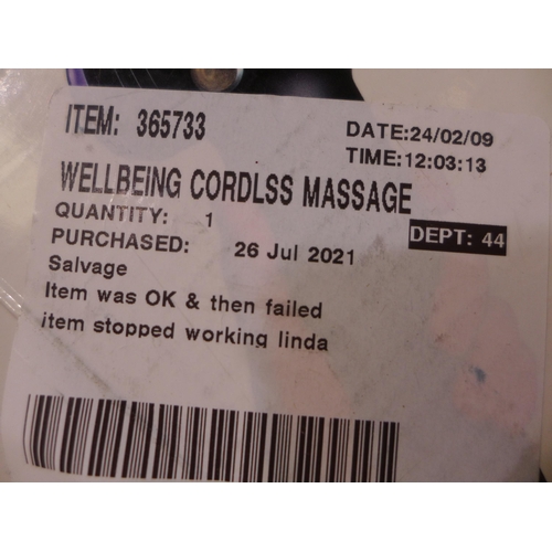 3114 - Wellbeing Cordless Massage Gun     (321-151) *This lot is subject to VAT