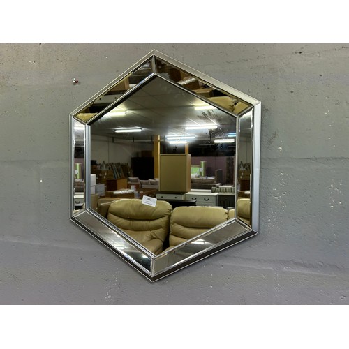 1544 - A Hexagonal wall mirror