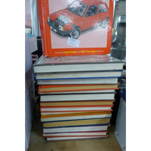 2313 - 16 Automotive service and repair manuals including 13 Haynes manuals