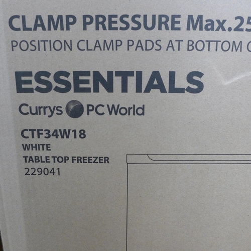 2318 - A Curry's Essentials white table top freezer (model CTF34W18) - boxed and unused