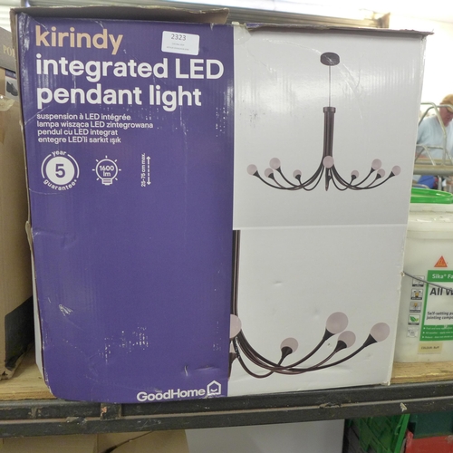 2323 - Two Kirindy integrated pendant light fittings by Good Home - in box