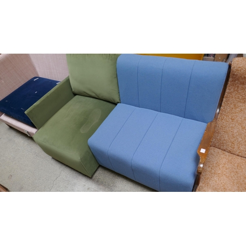 1557 - Ten assorted chairs and sofa sections