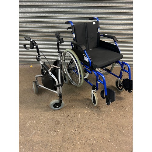 2326A - A Drive self propelled wheelchair complete with foot rests and support cushion and a Aid-apt 3 wheel... 